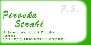 piroska strahl business card